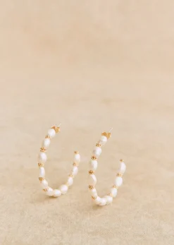 Sezane Bijoux|Bijoux|Anneaux Milo Nacre Doré