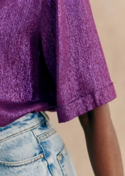 Sezane Chemises & Blouses|Blouse Tiberio Violet