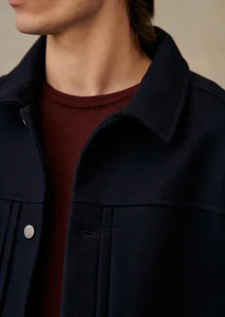 Sezane Vestes laine|Blousons|Blouson Milton Marine