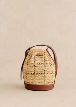 Sezane Nos Sacs Iconiques|Maroquinerie|Bourse Mini Farrow Raphia