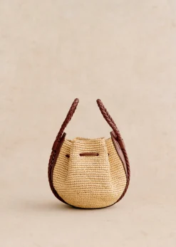 Sezane Paniers & Pochettes|Bourse Mini Zélie Raphia Naturel