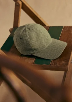 Sezane Accessoires|Casquette Chase Gaufré Vert