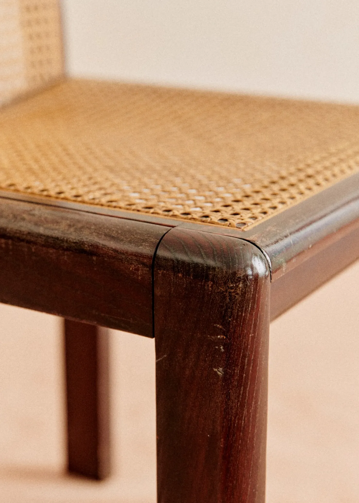 Sezane La Sélection Vintage|Chaise En Cannage Vintage Chêne teinté