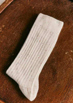 Sezane Accessoires|Chaussettes Dorian Blanc Moucheté Multico