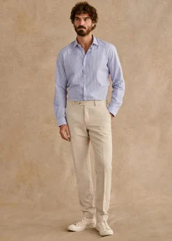 Sezane Costumes|Chemise Allen Blanc Rayures Bleues