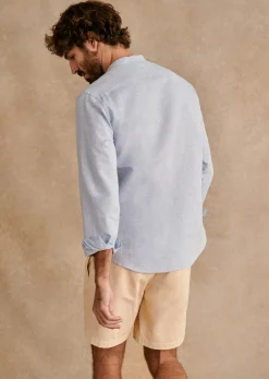 Sezane Chemises col mao|Chemises rayures|Chemise Benny Coton Lin