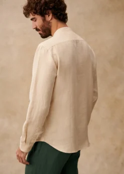 Sezane Chemises col mao|Chemises lin|Chemise Benny Lin