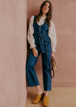 Sezane Combinaisons|Tous les Pantalons & Combinaisons|Combinaison Selene Bleu Foncé