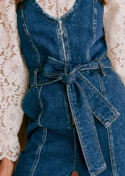 Sezane Combinaisons|Tous les Pantalons & Combinaisons|Combinaison Selene Bleu Foncé