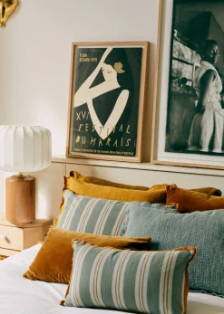 Sezane Les Tissus|Coussin Rayures Amalfi -  Grand Modèle