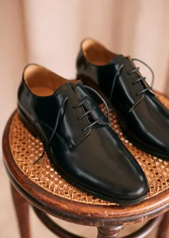 Sezane Chaussures|Derbies Steve Cuir Noir