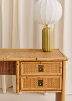 Sezane La Sélection Vintage|Ensemble Chaise Et Bureau Dal Vera Années 1960 - N°1 Bambou et osier