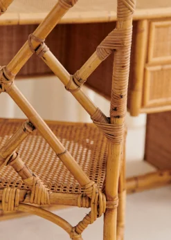 Sezane La Sélection Vintage|Ensemble Chaise Et Bureau Dal Vera Années 1960 - N°1 Bambou et osier