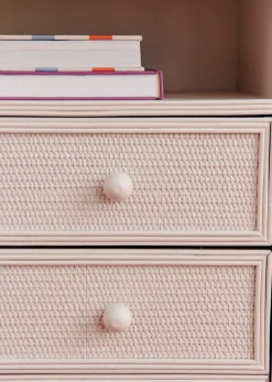 Sezane La Sélection Vintage|Ensemble De Chambre Vintage En :  porte Manteau, Commode Et Miroir Rotin