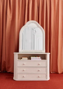 Sezane La Sélection Vintage|Ensemble De Chambre Vintage En :  porte Manteau, Commode Et Miroir Rotin
