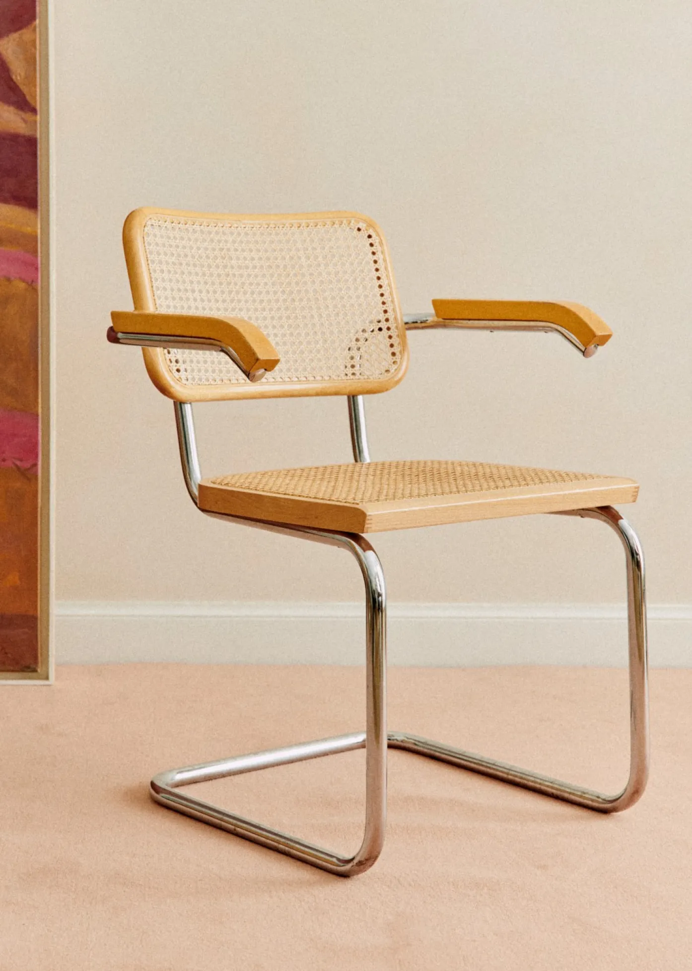 Sezane La Sélection Vintage|Fauteuil Vintage Cesca Par Marcel Breuer Hêtre et acier tubulaire