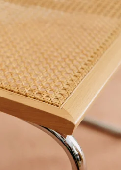 Sezane La Sélection Vintage|Fauteuil Vintage Cesca Par Marcel Breuer Hêtre et acier tubulaire