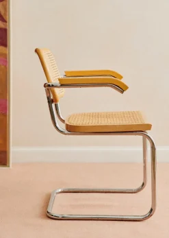 Sezane La Sélection Vintage|Fauteuil Vintage Cesca Par Marcel Breuer Hêtre et acier tubulaire