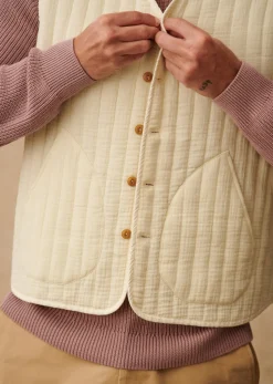 Sezane Vestes coton|Cardigans & Gilets|Gilet Knox Écru