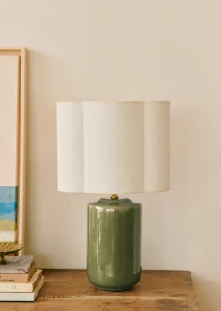 Sezane Les Lumières|Lampe Mezzo - Sauge Abat-jour Boléro - Jute Écru