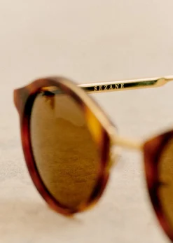 Sezane Solaires|Lunettes De Soleil Bonnie Ecailles et doré