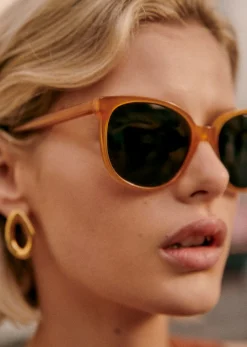 Sezane Solaires|Lunettes De Soleil Romie Ambre