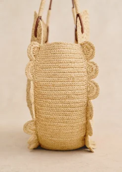 Sezane Le Bain|Paniers & Pochettes|Panier Jude Raphia Naturel