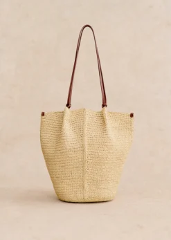 Sezane Nos Sacs Iconiques|Maroquinerie|Panier Romie Raphia Naturel