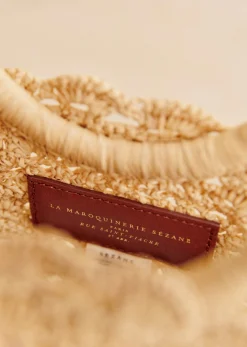 Sezane Le Bain|Paniers & Pochettes|Panier Zina Raphia Naturel