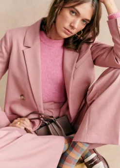 Sezane Coloré|Tous les Pantalons & Combinaisons|Pantalon Cillian - Création Solidaire Bois de rose chiné