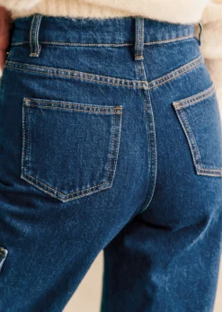 Sezane Denim|Denim|Pantalon Flint Bleu Foncé