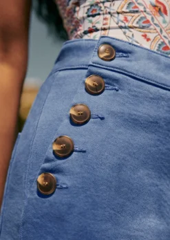 Sezane 7/8ème|Tous les Pantalons & Combinaisons|Pantalon Marino Crop Bleu