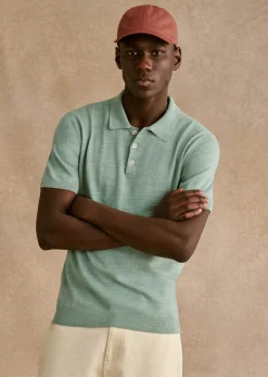 Sezane Col polo|Pulls manches courtes|Polo Joan Bleu Clair