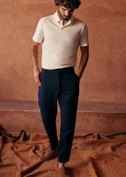 Sezane Polos|T-Shirts coton lin|Polo Martin Ecru