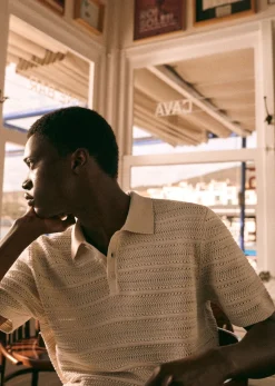 Sezane Maille|Col polo|Polo Pietro Écru