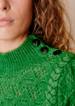 Sezane Maille|Pull Anneka Vert 70s