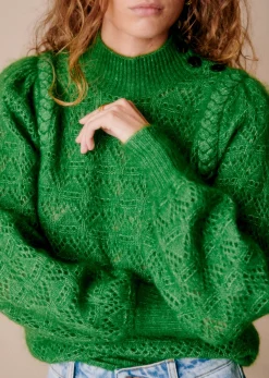 Sezane Maille|Pull Anneka Vert 70s