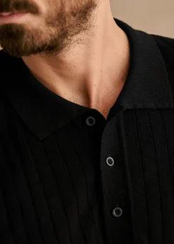Sezane Col polo|Pull Clive Noir