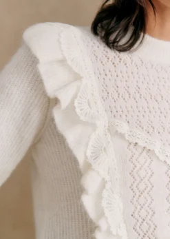Sezane Maille|Pull Domi Ecru