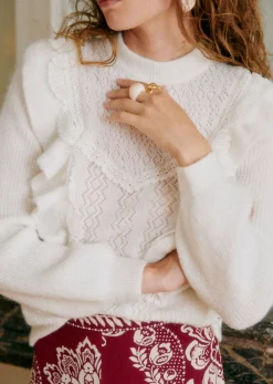 Sezane Maille|Pull Domi Ecru