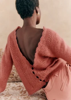 Sezane Maille|Pull Marylis - Création Rose Bois de Rose Foncé