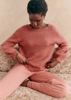 Sezane Maille|Pull Marylis - Création Rose Bois de Rose Foncé