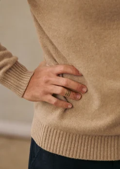 Sezane Pulls laine|Col rond|Pull Riley Beige