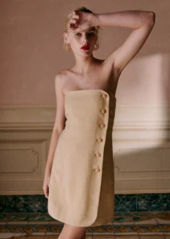 Sezane Robes|Robe Chiara Beige Clair