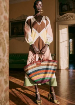 Sezane Robes|Robe Edwinda Multico Pastel