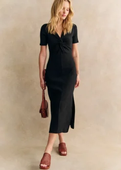 Sezane Robes|Robe Elisa Noir