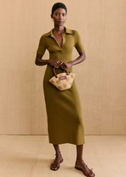 Sezane Robes|Robe Numa Vert Olive