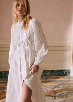 Sezane Robes|Robe Romina Ecru