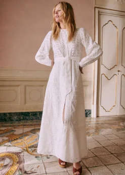 Sezane Robes|Robe Romina Ecru