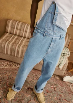 Sezane Denim|Jeans|Salopette Robby Délavé